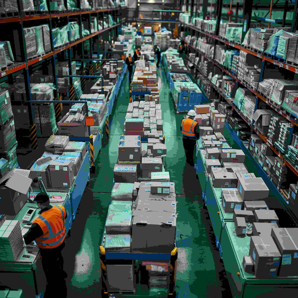 Warehouse logistics in operation