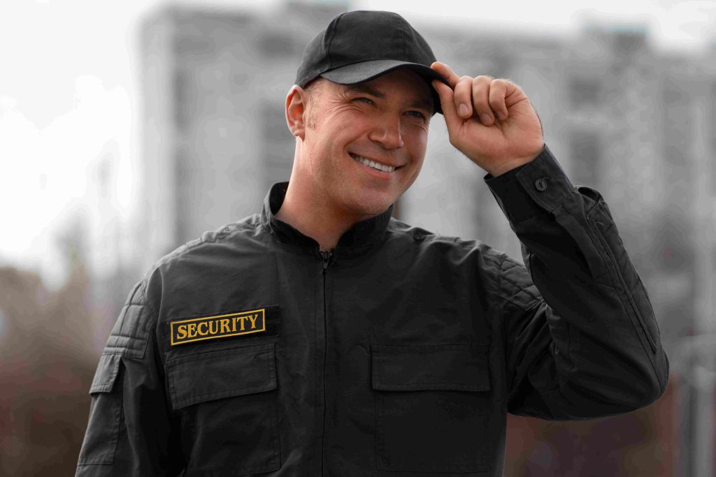 Portrait of a uniformed security guard